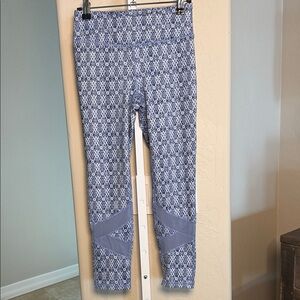 GAIAM Blue Patterned WOMENS YOGA PANT XS